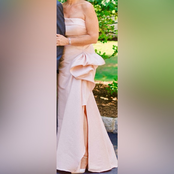 Champagne color Terani Couture gown - Picture 3 of 7